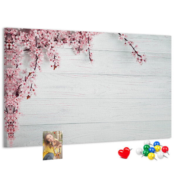 Cork display board Spring flowers