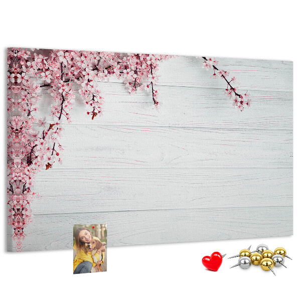 Cork display board Spring flowers