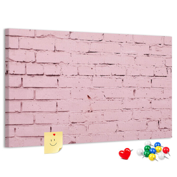 Cork memo board Bricks wall