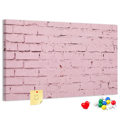 Cork memo board Bricks wall