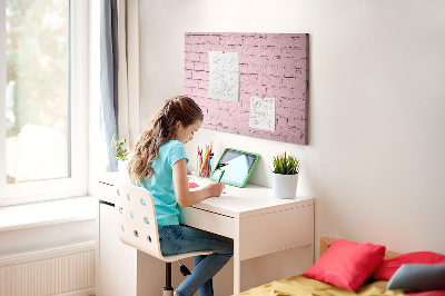 Cork memo board Bricks wall