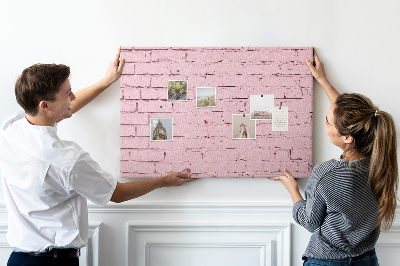 Cork memo board Bricks wall