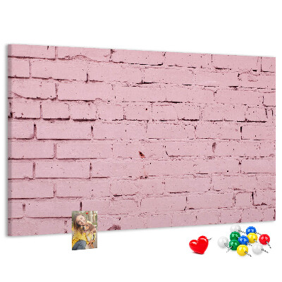 Cork memo board Bricks wall