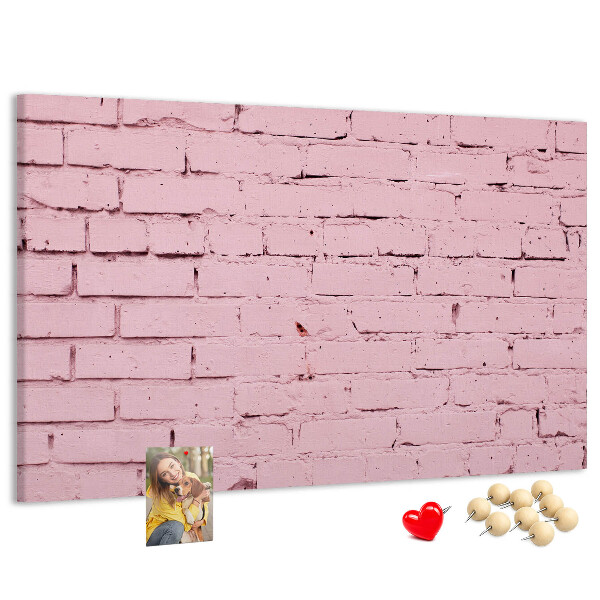 Cork memo board Bricks wall