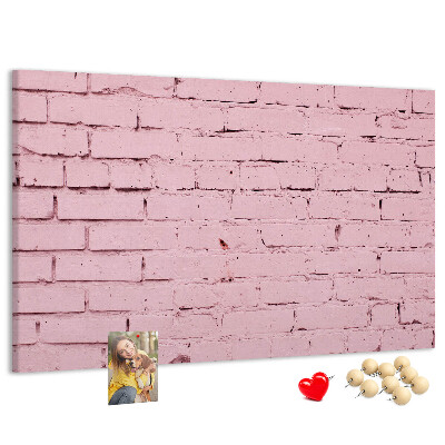 Cork memo board Bricks wall