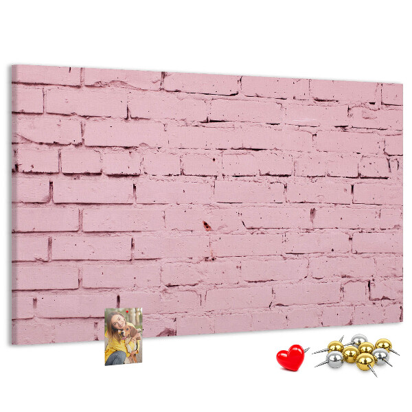 Cork memo board Bricks wall