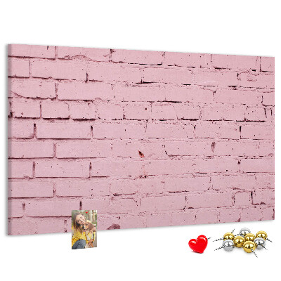 Cork memo board Bricks wall