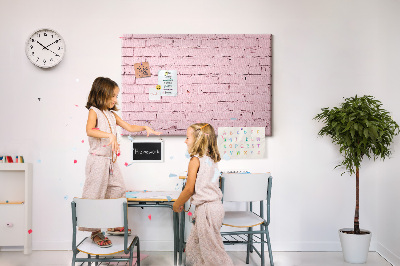 Cork memo board Bricks wall