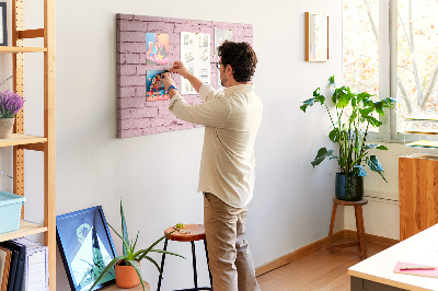Cork memo board Bricks wall
