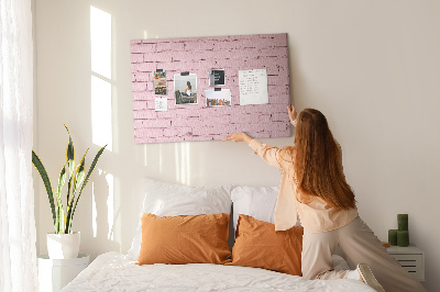 Cork memo board Bricks wall