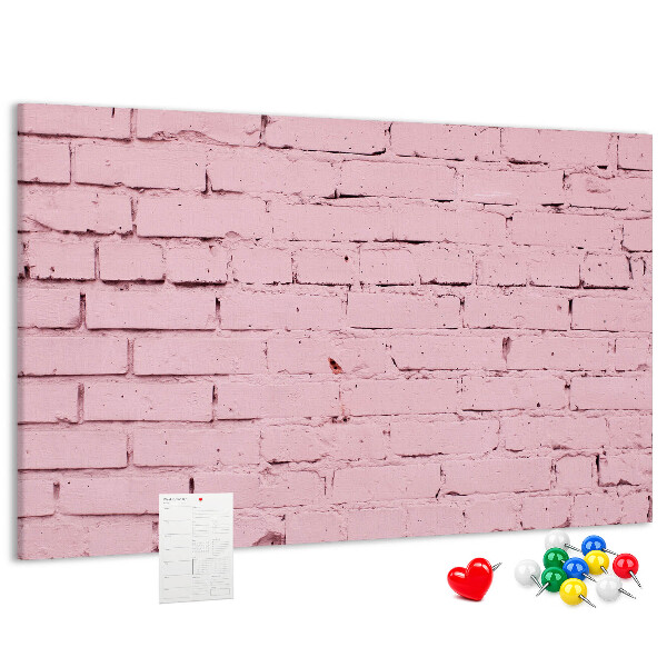 Cork memo board Bricks wall