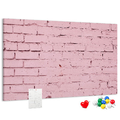 Cork memo board Bricks wall