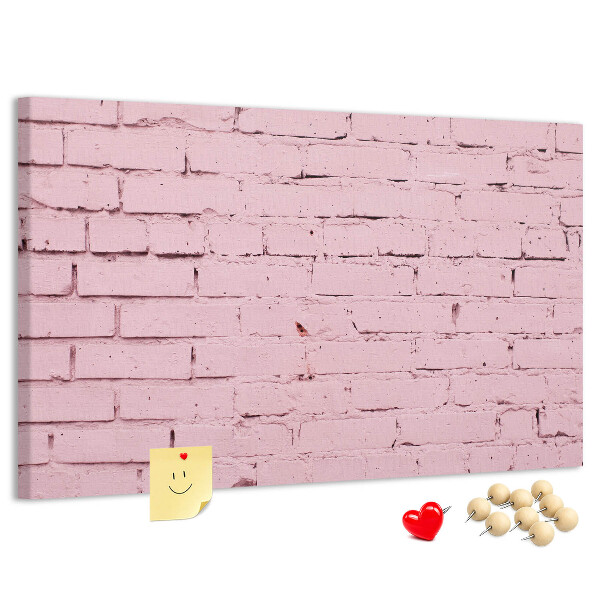 Cork memo board Bricks wall