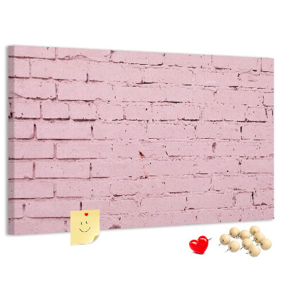Cork memo board Bricks wall