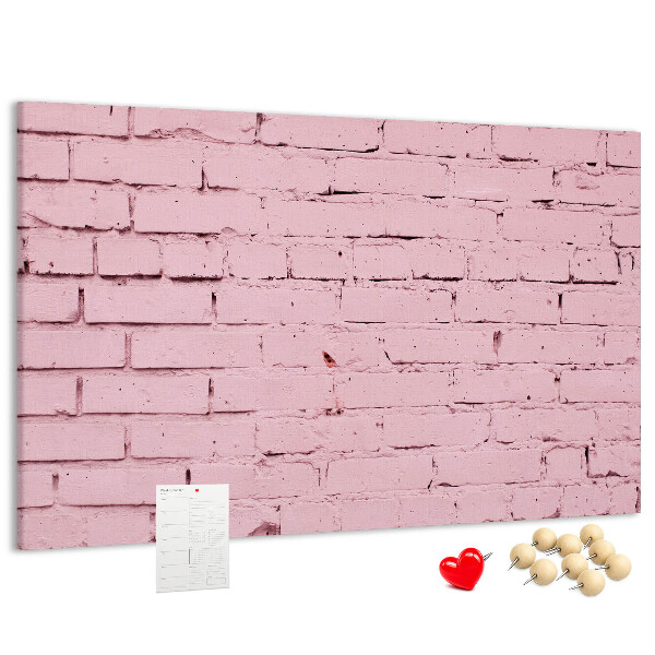 Cork memo board Bricks wall