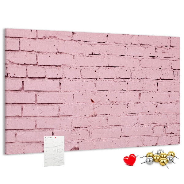 Cork memo board Bricks wall