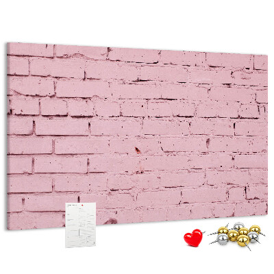 Cork memo board Bricks wall
