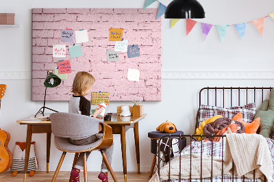 Cork memo board Bricks wall
