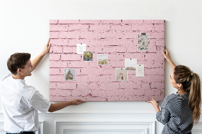 Cork memo board Bricks wall