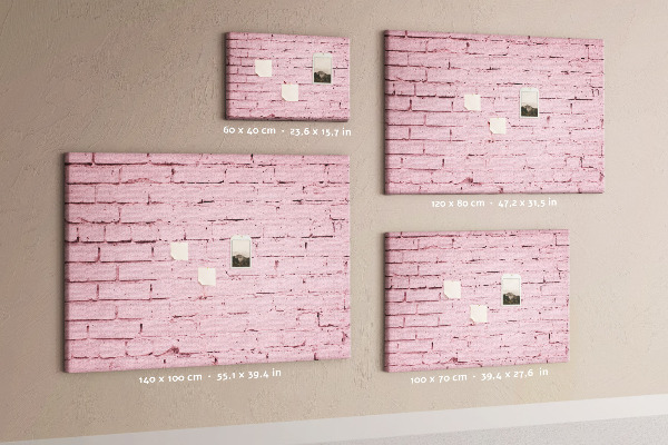 Cork memo board Bricks wall