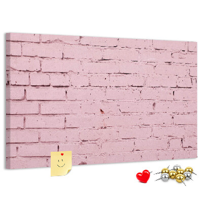Cork memo board Bricks wall