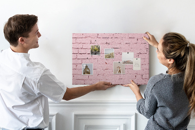 Cork memo board Bricks wall