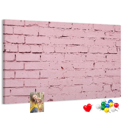 Cork memo board Bricks wall
