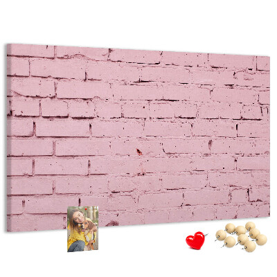Cork memo board Bricks wall