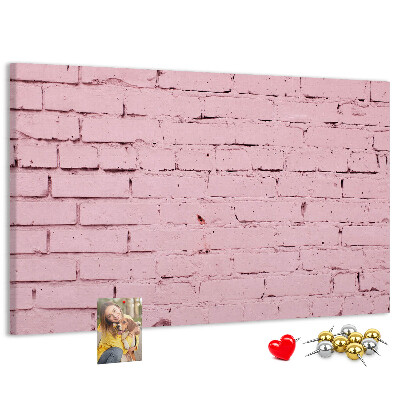 Cork memo board Bricks wall