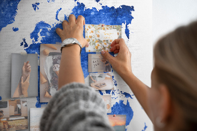 Cork board Space world map