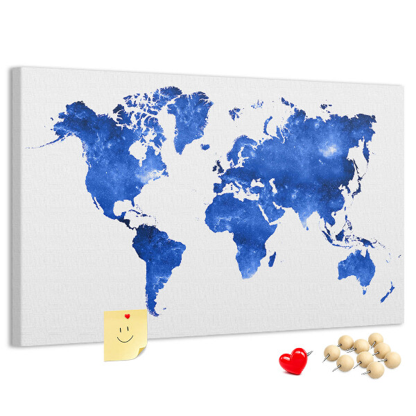 Cork board Space world map