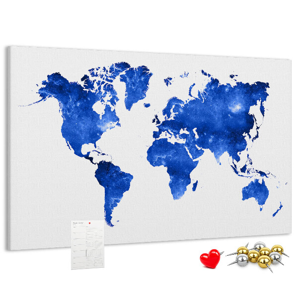 Cork board Space world map