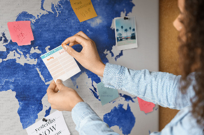 Cork board Space world map