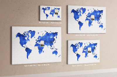 Cork board Space world map