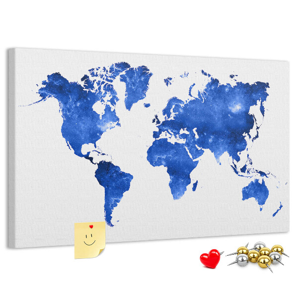 Cork board Space world map