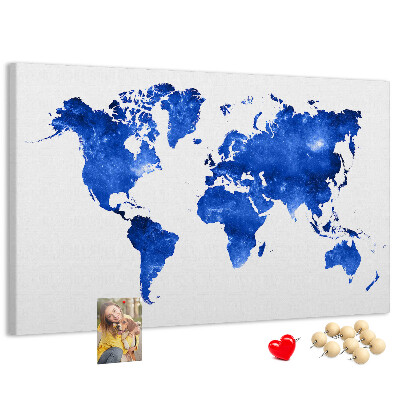 Cork board Space world map