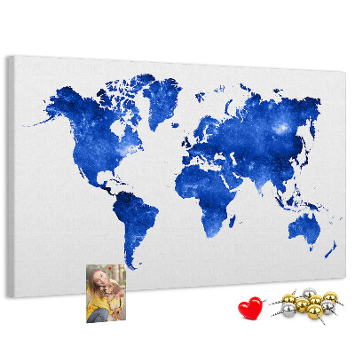 Cork board Space world map