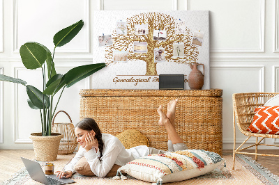 Cork memo board Old family tree