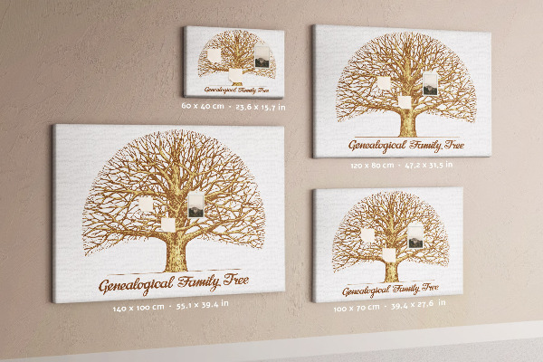 Cork memo board Old family tree