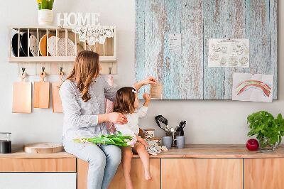 Cork display board Pastel wood