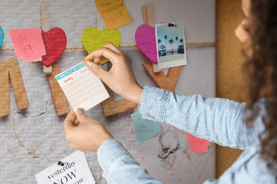 Cork board Family lettering