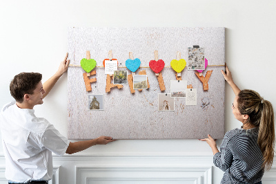 Cork board Family lettering