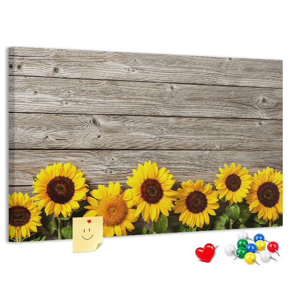 Cork display board Sunflowers