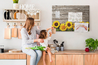 Cork display board Sunflowers