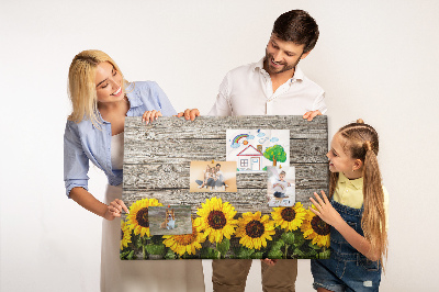 Cork display board Sunflowers