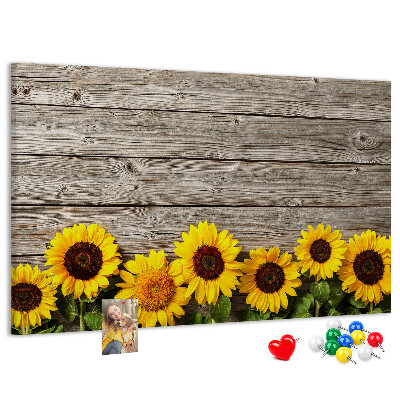 Cork display board Sunflowers