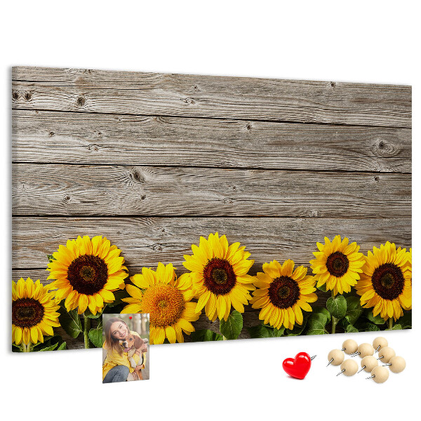 Cork display board Sunflowers