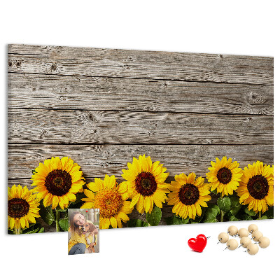 Cork display board Sunflowers