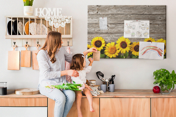 Cork display board Sunflowers