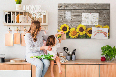 Cork display board Sunflowers